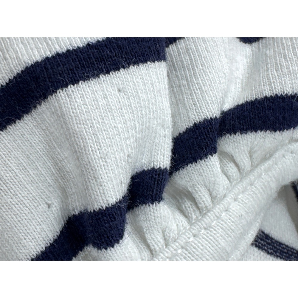 Janie and Jack Toddler Girls Navy White Striped Ruffle Bow Dress 2T Nautical - Picture 6 of 6